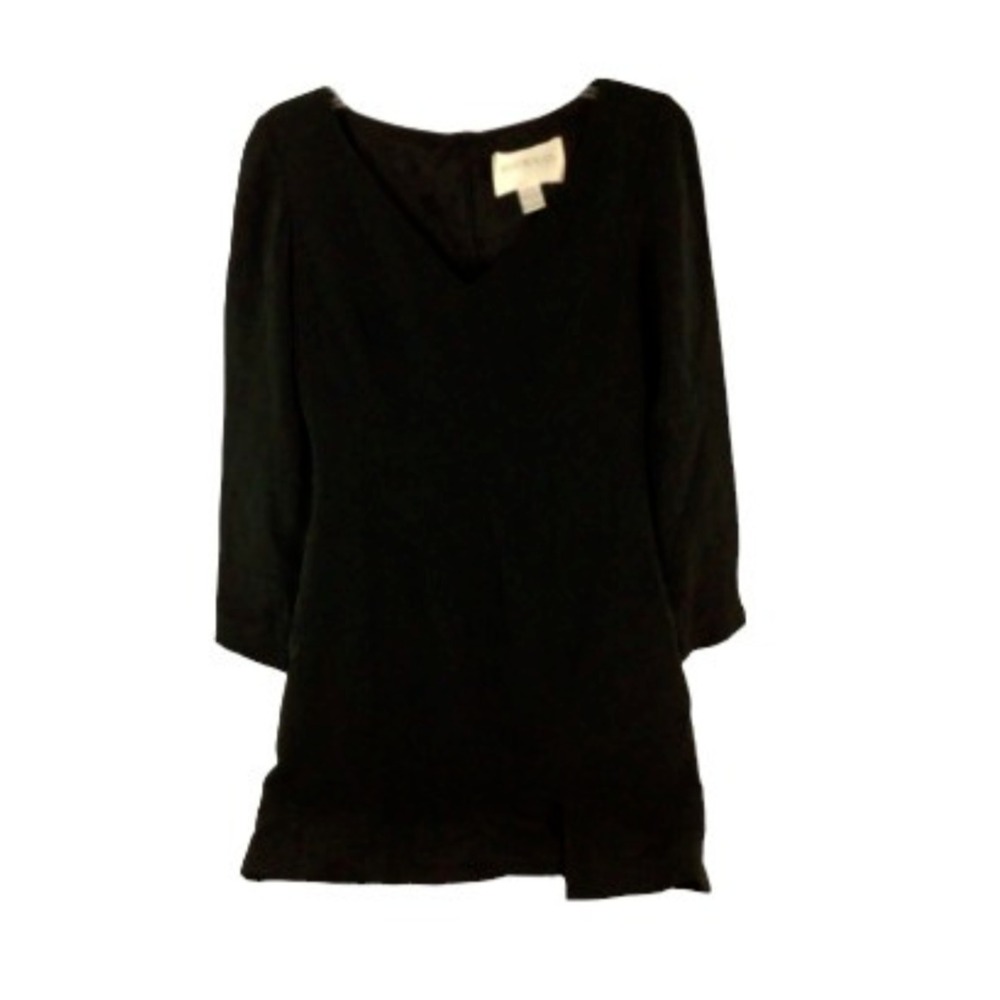 HUGO BUSCATI Collection Black 100% Silk Dress, Formal Business Outfit,‎ Size 8